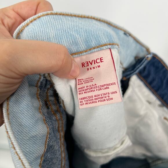 Revice Denim Dream Fit Jeans in Blue Division Two Tone High Rise Button Fly - Picture 7 of 7